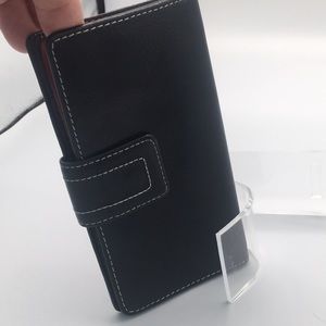 Fossil vintage black leather check book wallet.
